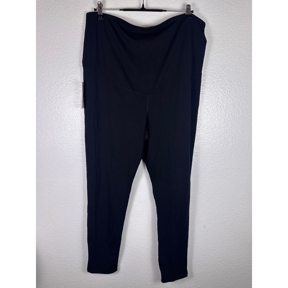 Isabel by Ingrid & Isabel Womens XXL Black Over Belly Maternity Leggings Stretch